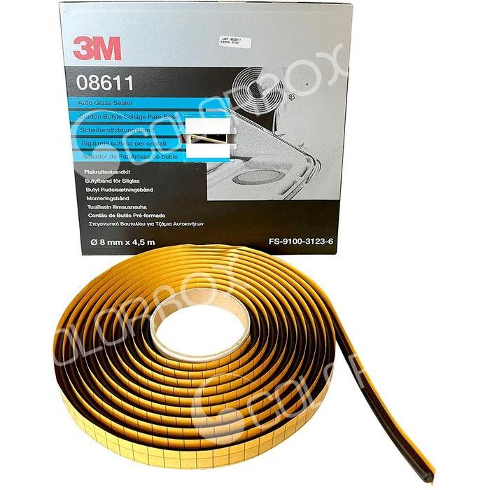 08611 - Mastic 3M cordon butyle pour pare brise 8mmx4.5m - 3M