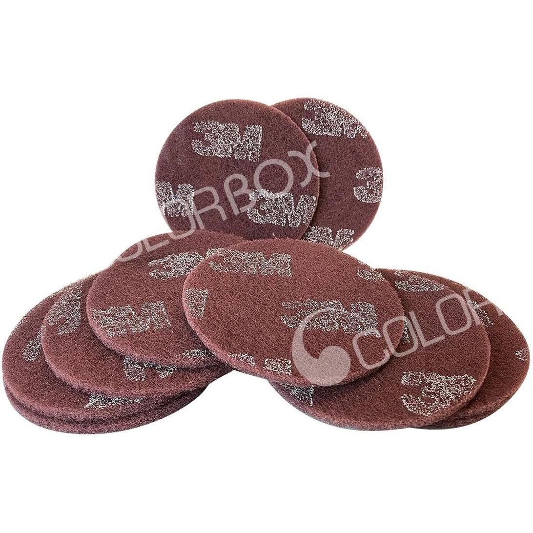 07614 - 10 disques de dépolissage 3M très fin rouge CF-DC diamètre 150mm - 3M