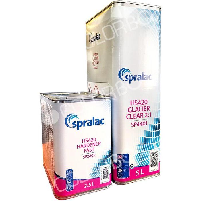 KIT_GLACIER_FAST - Vernis carrosserie SPRALAC, séchage rapide, DEBEER, Kits Glacier SP4401 5l + durcisseur rapide SP2405 2.5l - SPRALAC