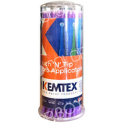 13.13050-30 - 100 pinceaux retouche jetables violets diamètre 1.5mm - KEMTEX