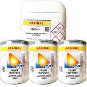 KIT_100F70351 - 3 apprêts hydro 1k gris 100F70351 1L + 1 diluant 100D 5L - PALINAL