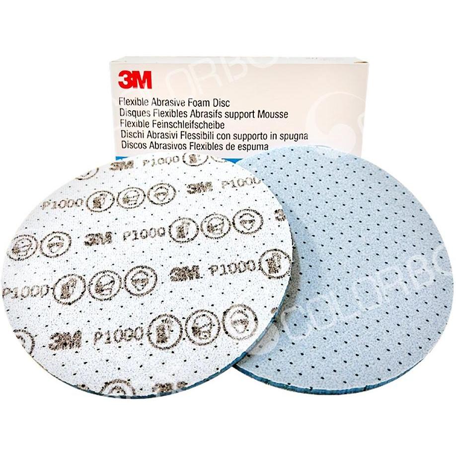 33541 - 20 disques abrasifs 3M flexibles support mousse diamètre 150mm P1000 - 3M