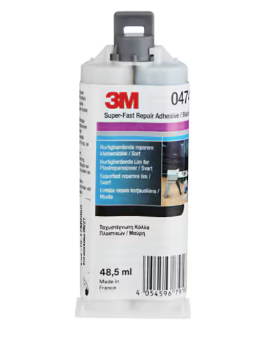 04748 - 3M zwarte supersnelle 3M-lijm voor kunststof 48,5 ml