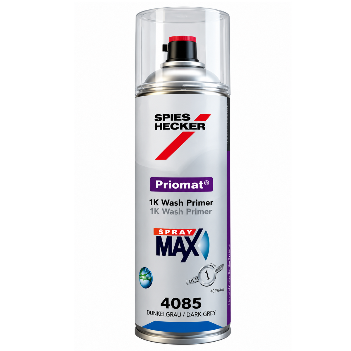 4085-400D - Aérosol SPIES HECKER gris foncé- Primer gris 1k wash primer 400ml