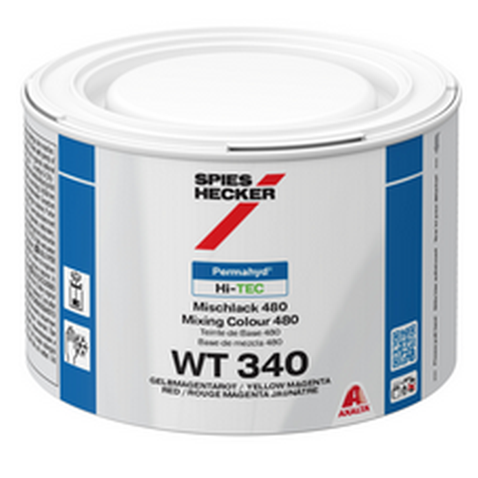 WT340 - Peinture carrosserie SPIES HI TEC Rouge magenta jaunâtre 0.5L - SPIES HECKER