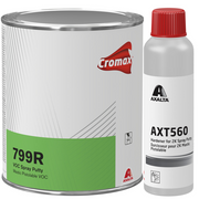 799R - Mastic pistolable carrosserie de finition CROMAX 2K 1L + durcisseur AXT560 50ml - CROMAX