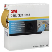 Vorgeschnittene Schleifmittelrolle auf Schaumstoff 3M 216U 114mmx25m