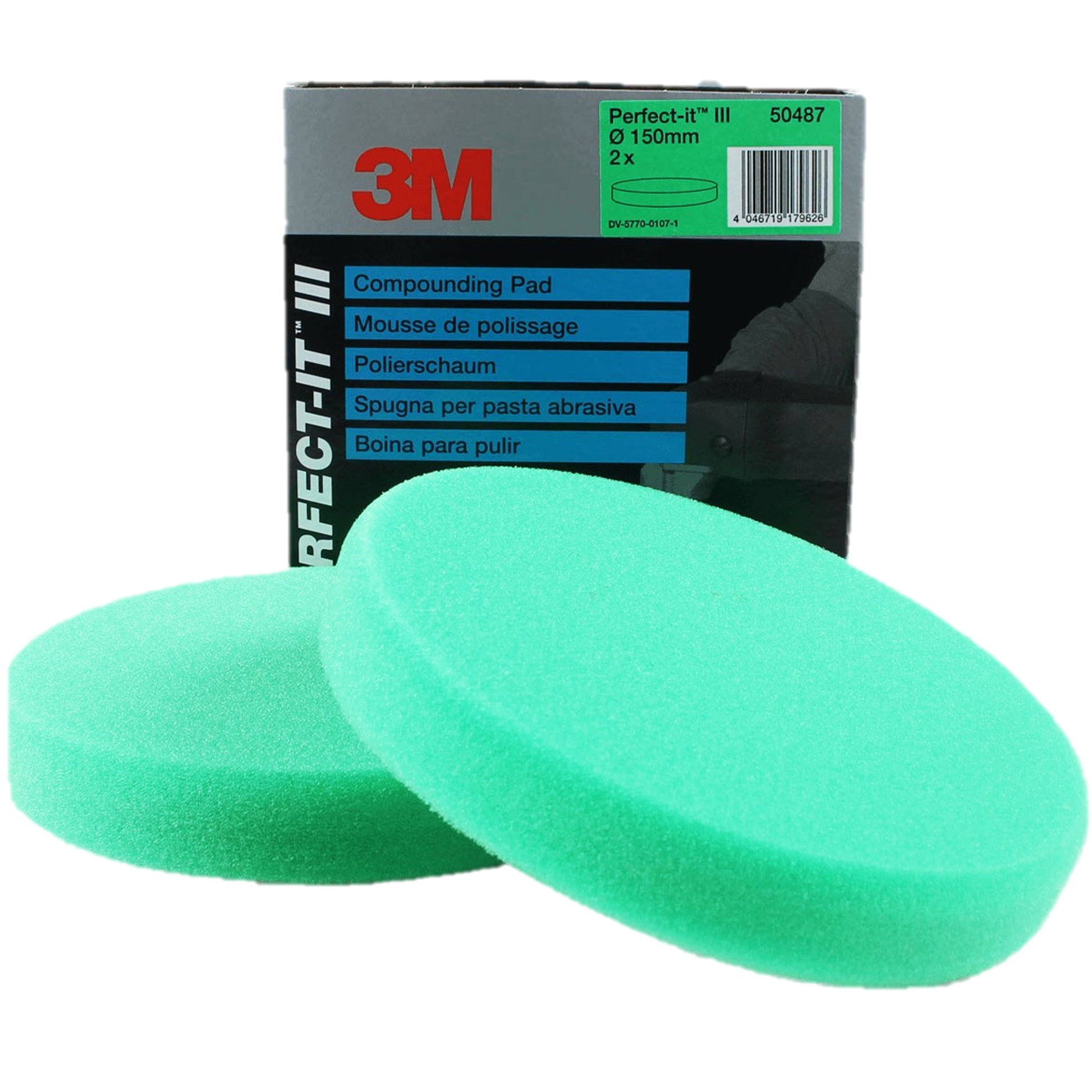 50487 - 2 mousses de polissage 3M vert diamètre 150mm - 3M