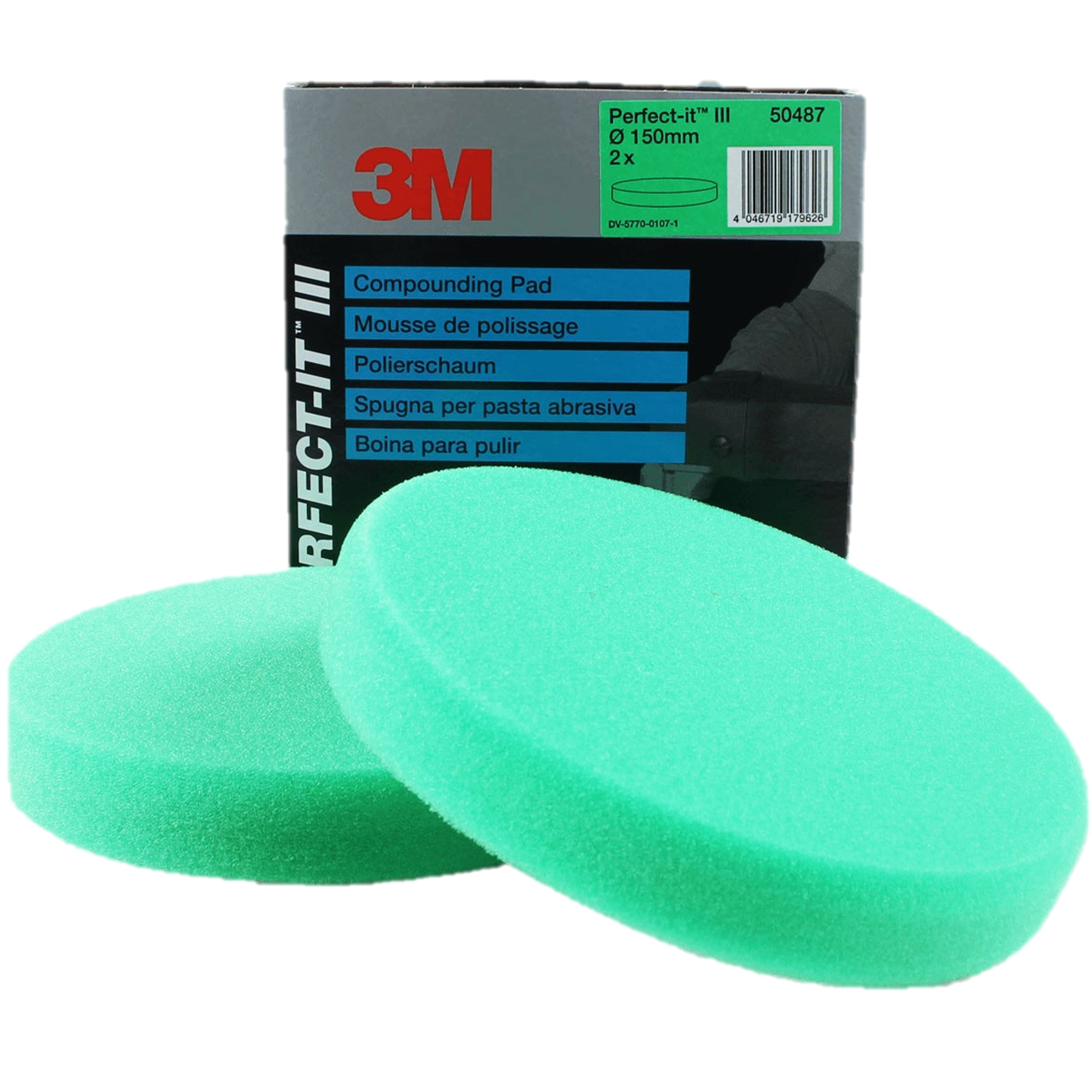 50487 - 2 mousses de polissage 3M vert diamètre 150mm - 3M