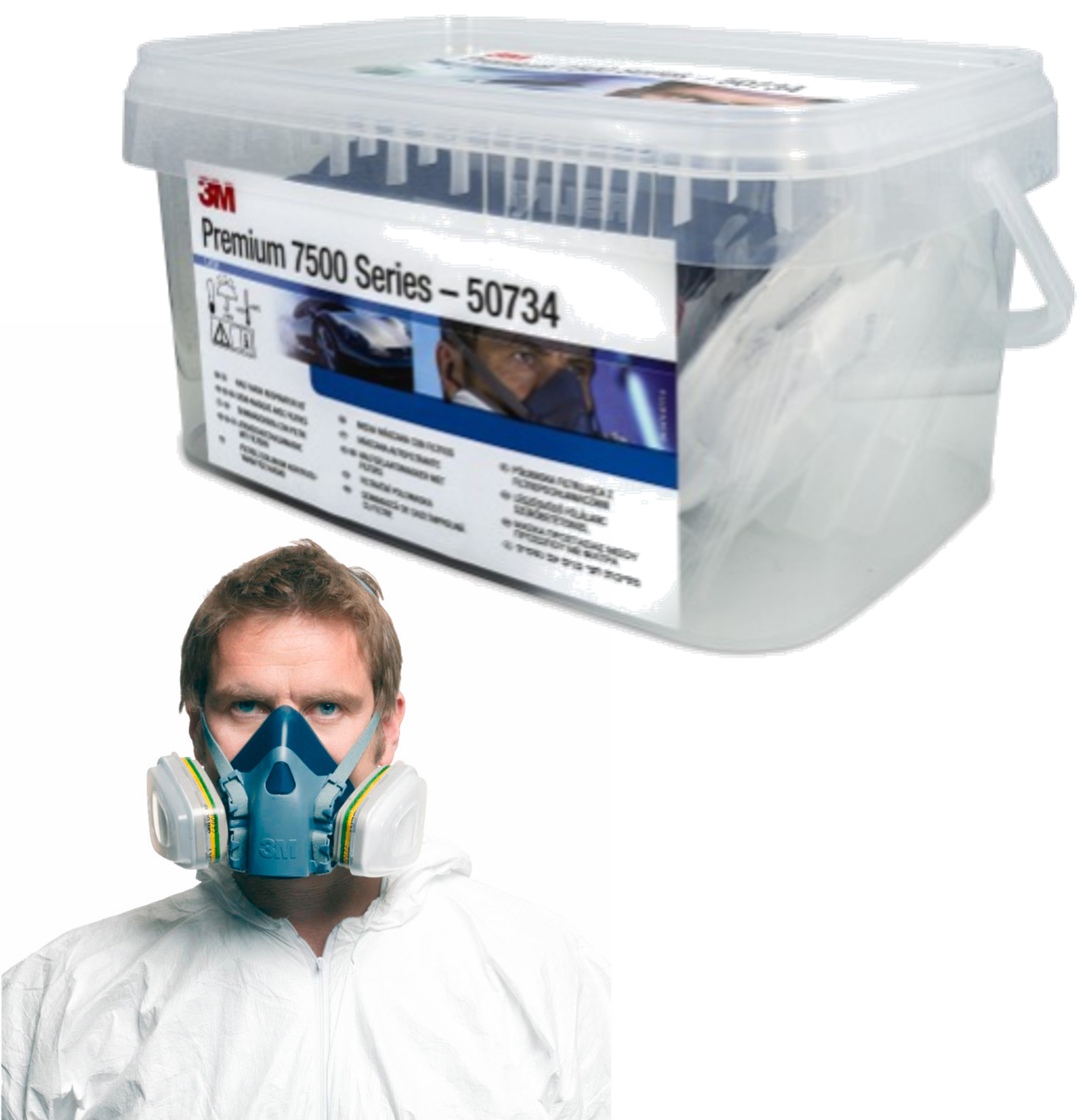 50734 - Kit demi masque peinture 3M taille L - 3M