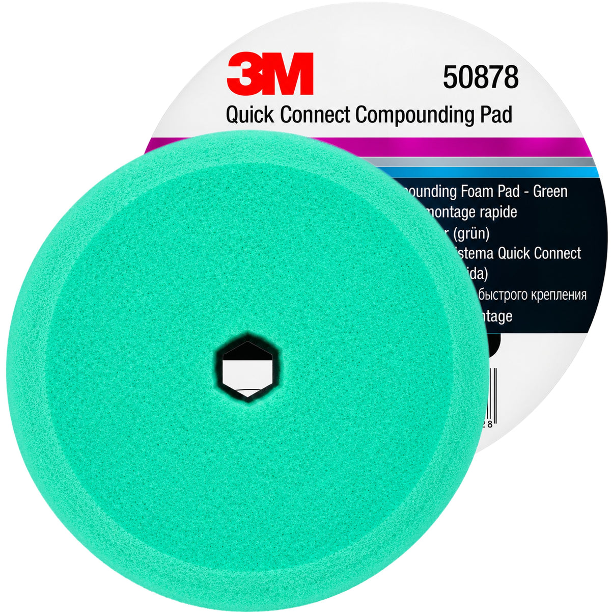 50878 - 3M Polierschwamm grün doppelseitig mit Schnellbefestigung Durchmesser 150 mm