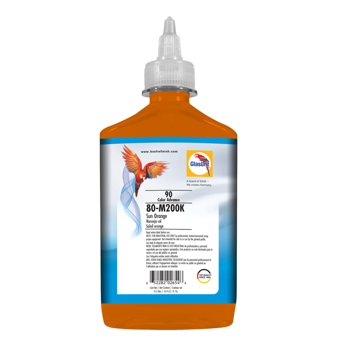 80M200K - Peinture carrosserie GLASURIT Soleil orange 0.5L - GLASURIT