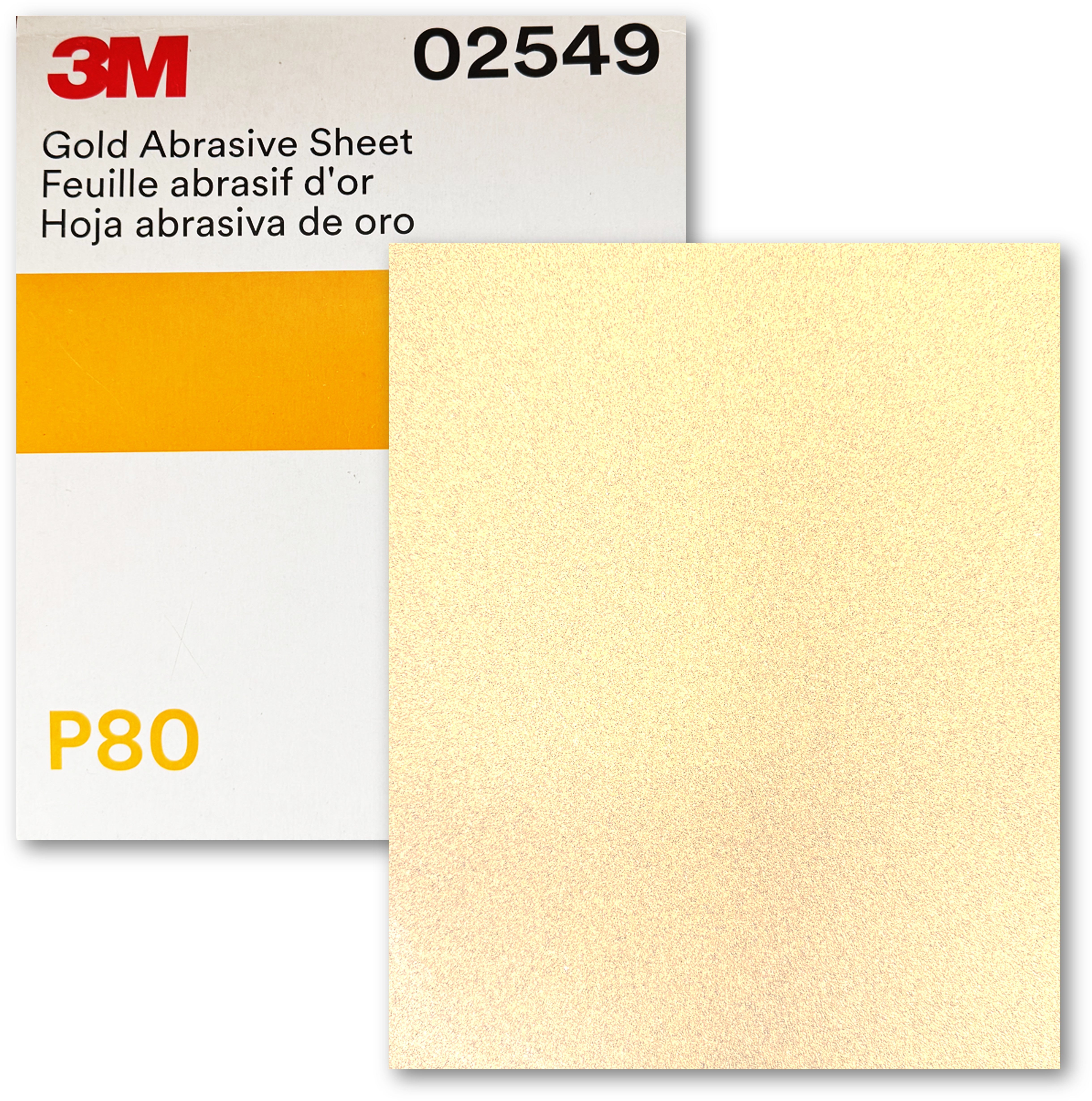 50 dry abrasive sheets 3M gold 230 x 280mm