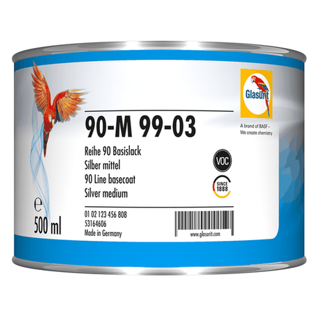 90M9903 - Peinture carrosserie GLASURIT Silver 0.5L - GLASURIT