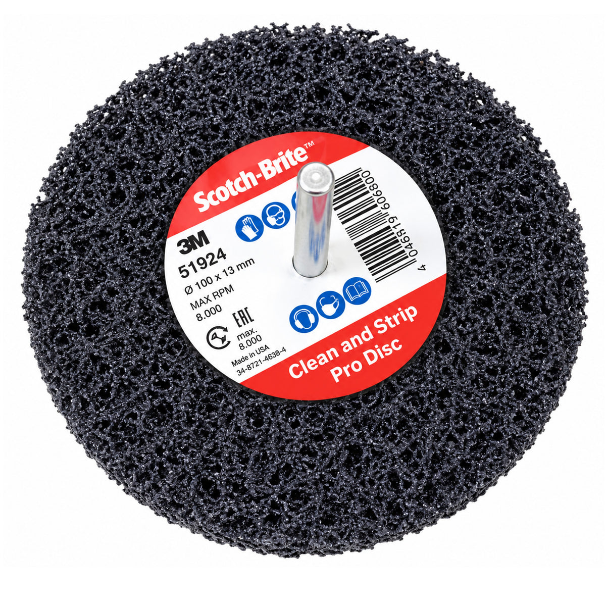 51924 - 10 3M paarse XT ZS stripwielen op stift 6mm diameter 100mm x13mm