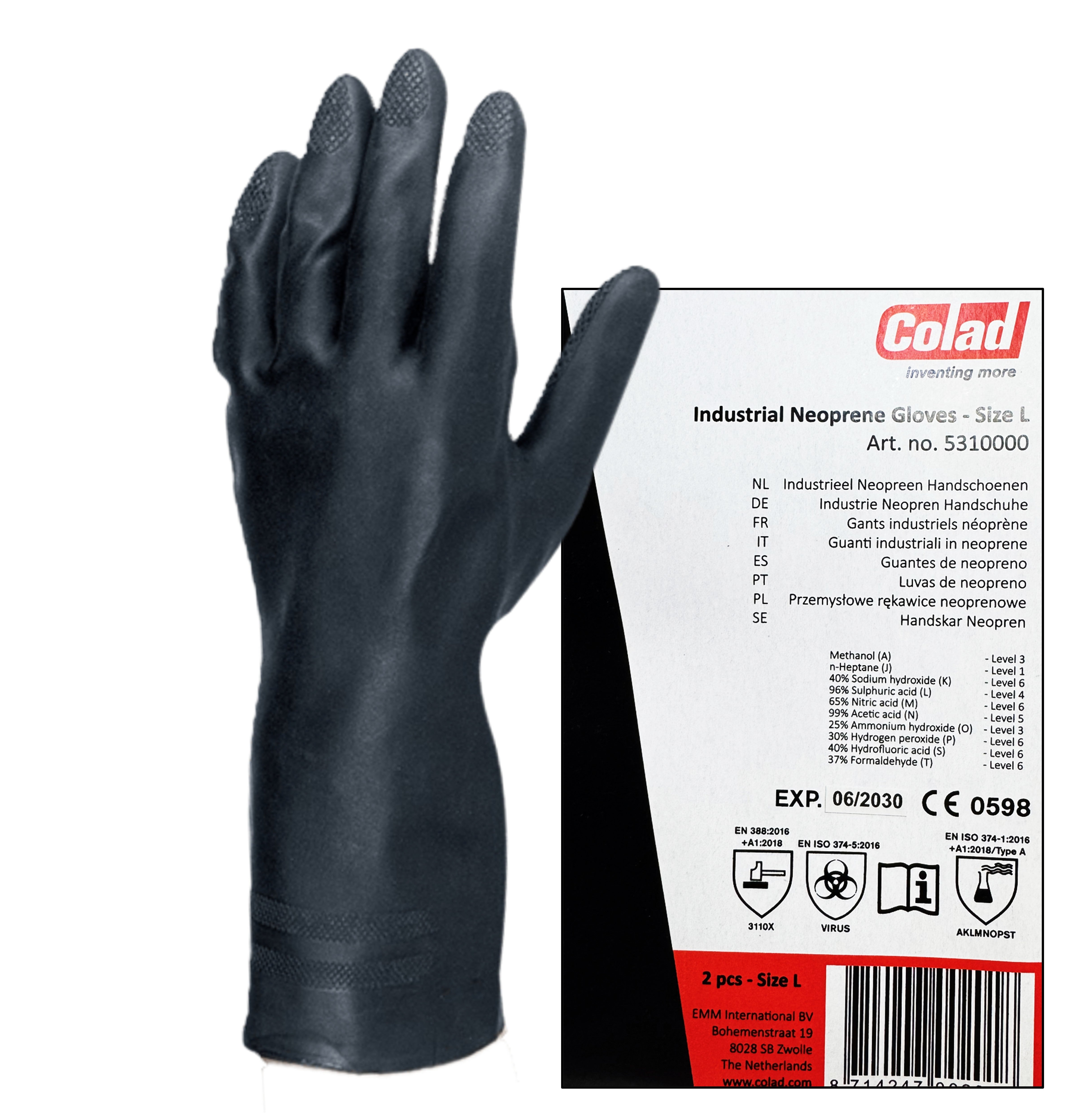 5310000 - Gants en néoprene COLAD noir - Taille L