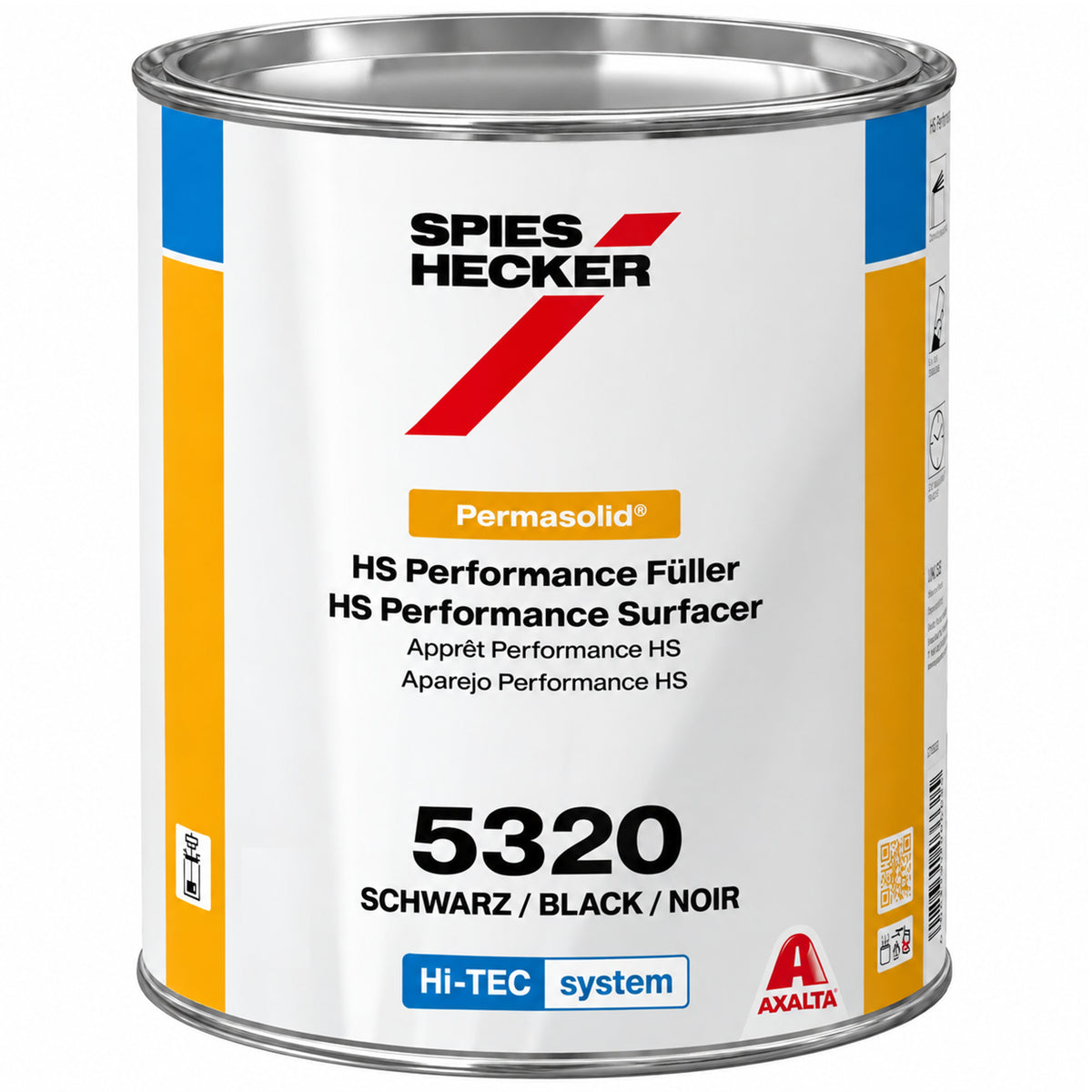 5320B - SPIES HECKER Primer HS Performance Hurtigtørrende Sort 3.5L