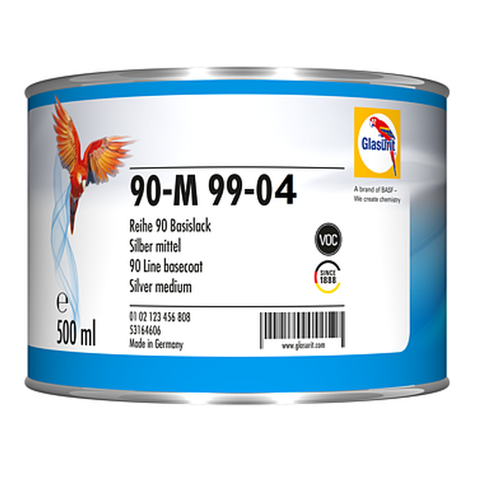 90M9904 - Peinture carrosserie GLASURIT Medium silver 0.5L - GLASURIT