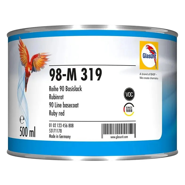 98M319 -Peinture carrosserie GLASURIT Ruby red 0.5L - GLASURIT