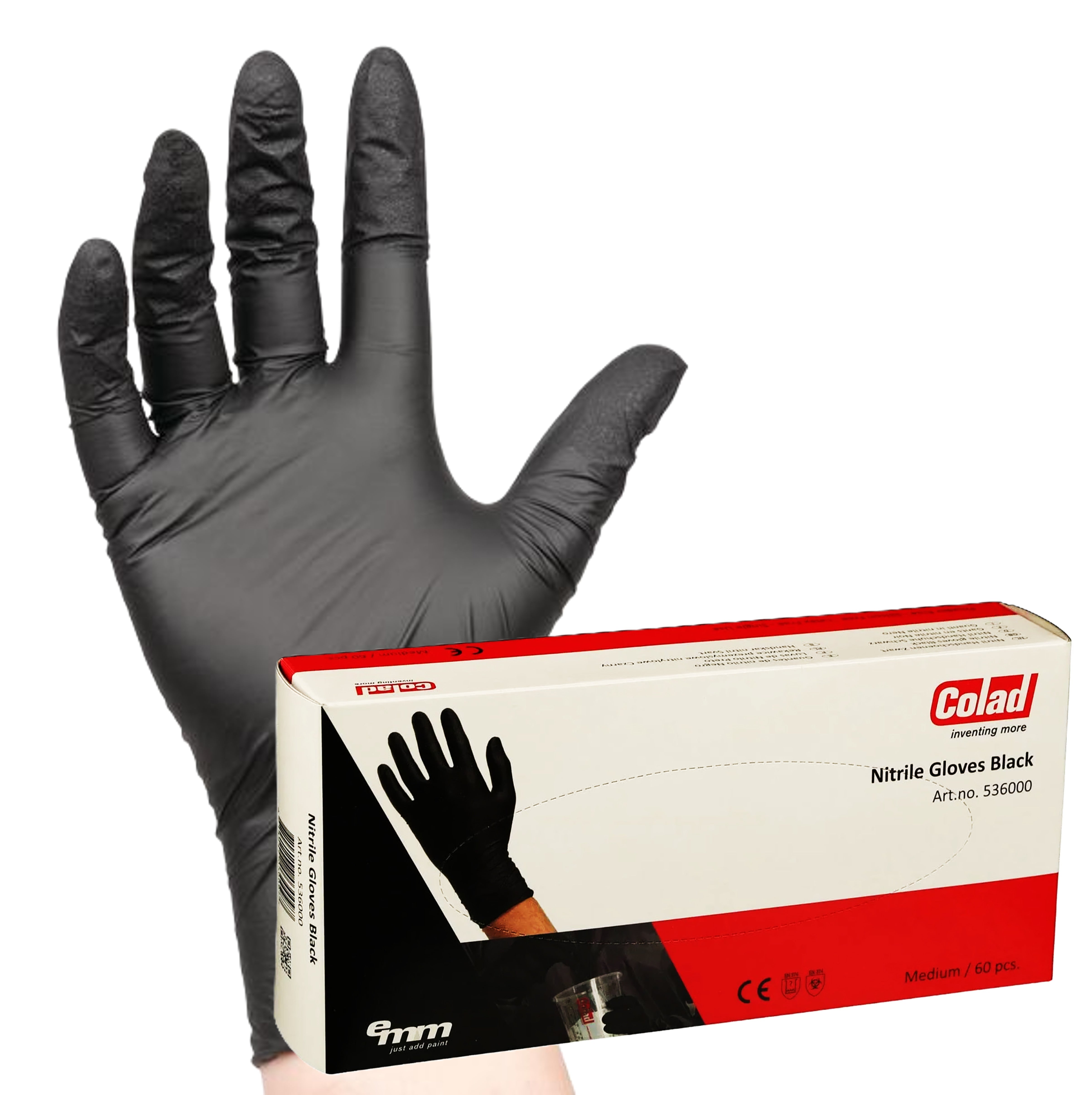 60 gants COLAD en nitrile noir