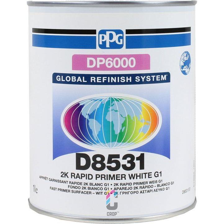D8531 - Apprêt 2K HP séchage air PPG  Blanc G1-DP6000  G1 1L - PPG