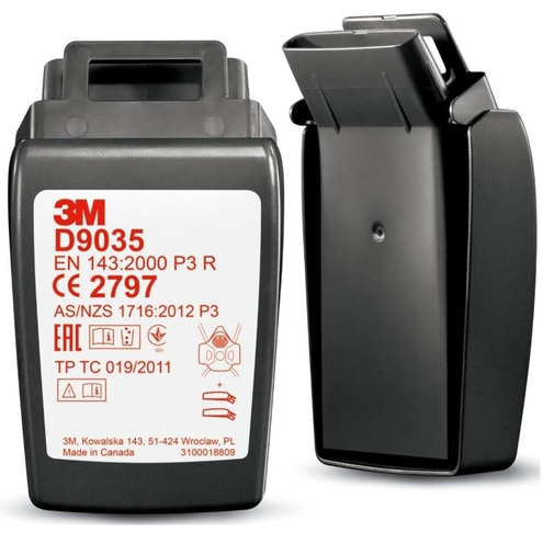 D9035 - 2 étuis rigides pour filtres à particules P3R pour masque FF 803 - 3M
