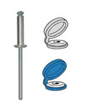 225106 - Rivets épanouis 4x16mm avec chapo pour plaque d'immatriculation RESTAGRAF - RESTAGRAF