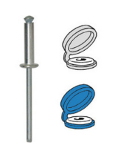 225106 - Rivets épanouis 4x16mm avec chapo pour plaque d'immatriculation RESTAGRAF - RESTAGRAF