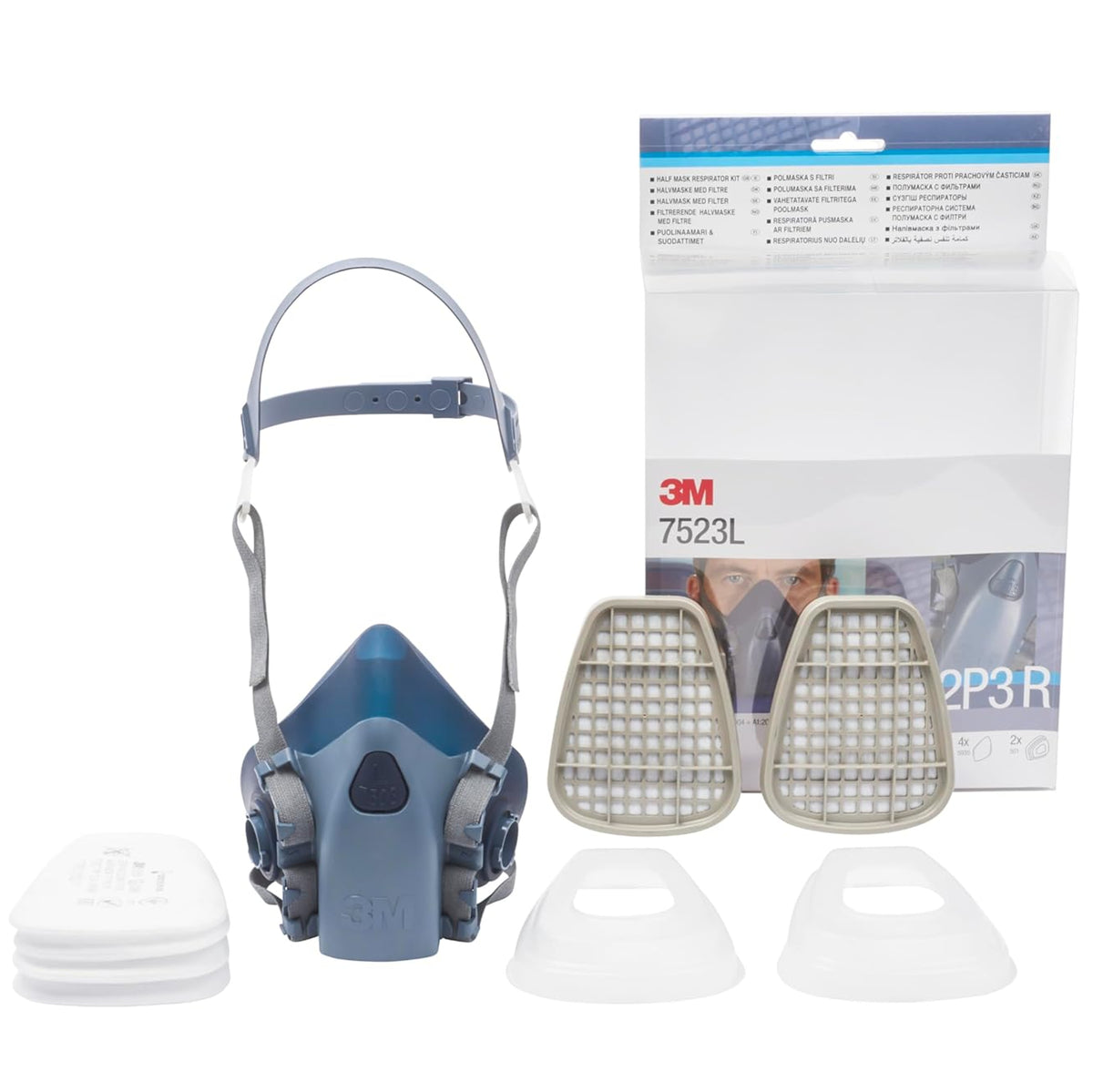 7523L - Kit demi-masque 3M réutilisable A2P3 R taille L