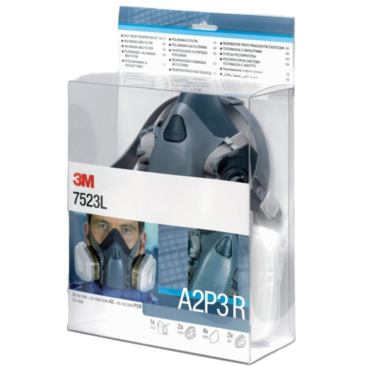 7523L - Kit demi-masque 3M réutilisable A2P3 R taille L
