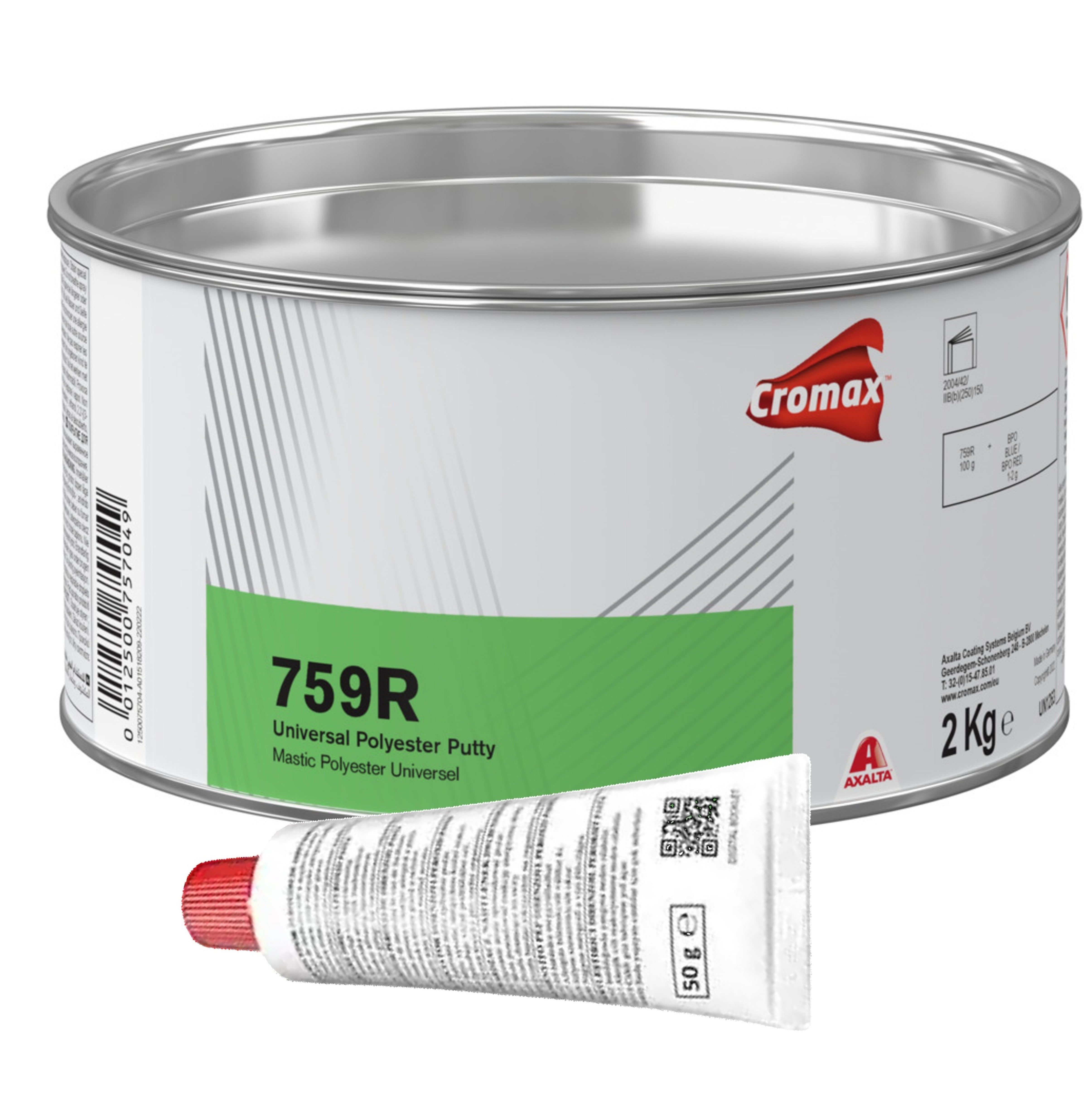 759R - CROMAX Polyester-Füllspachtel 2kg + Härter 6L1R