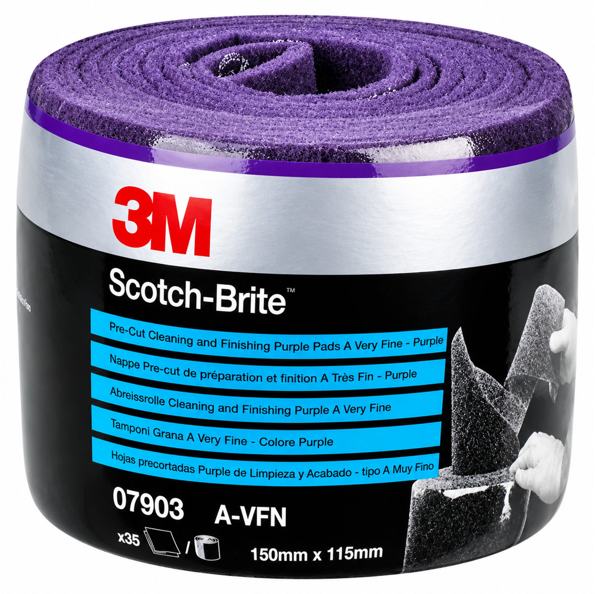 07903 - 35 Pre-Cut 3M Very Fine Violet Sheets 115x150mm