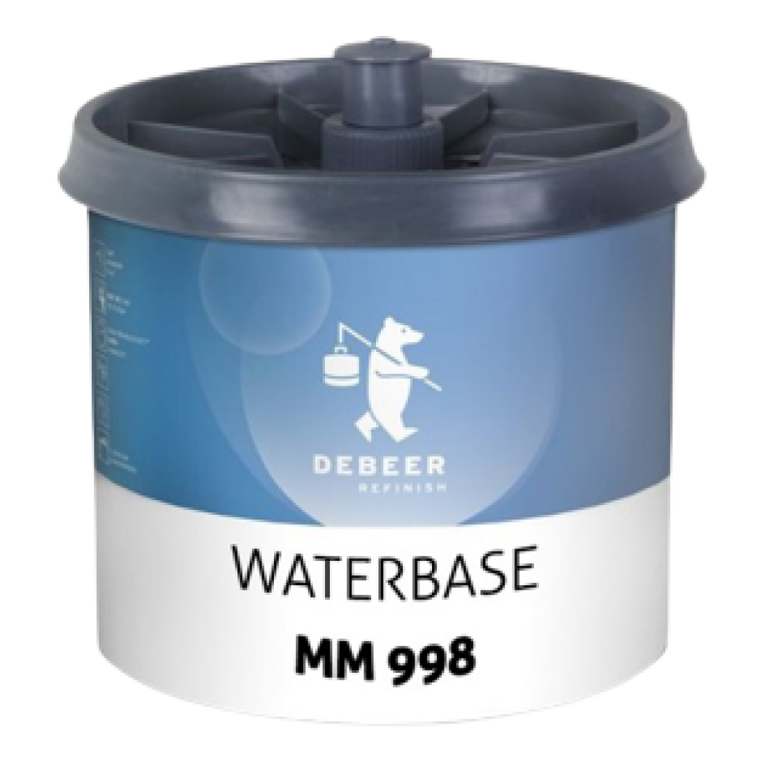 998 - Peinture Hydro DEBEER Bleu xirallic 0.5L - DEBEER