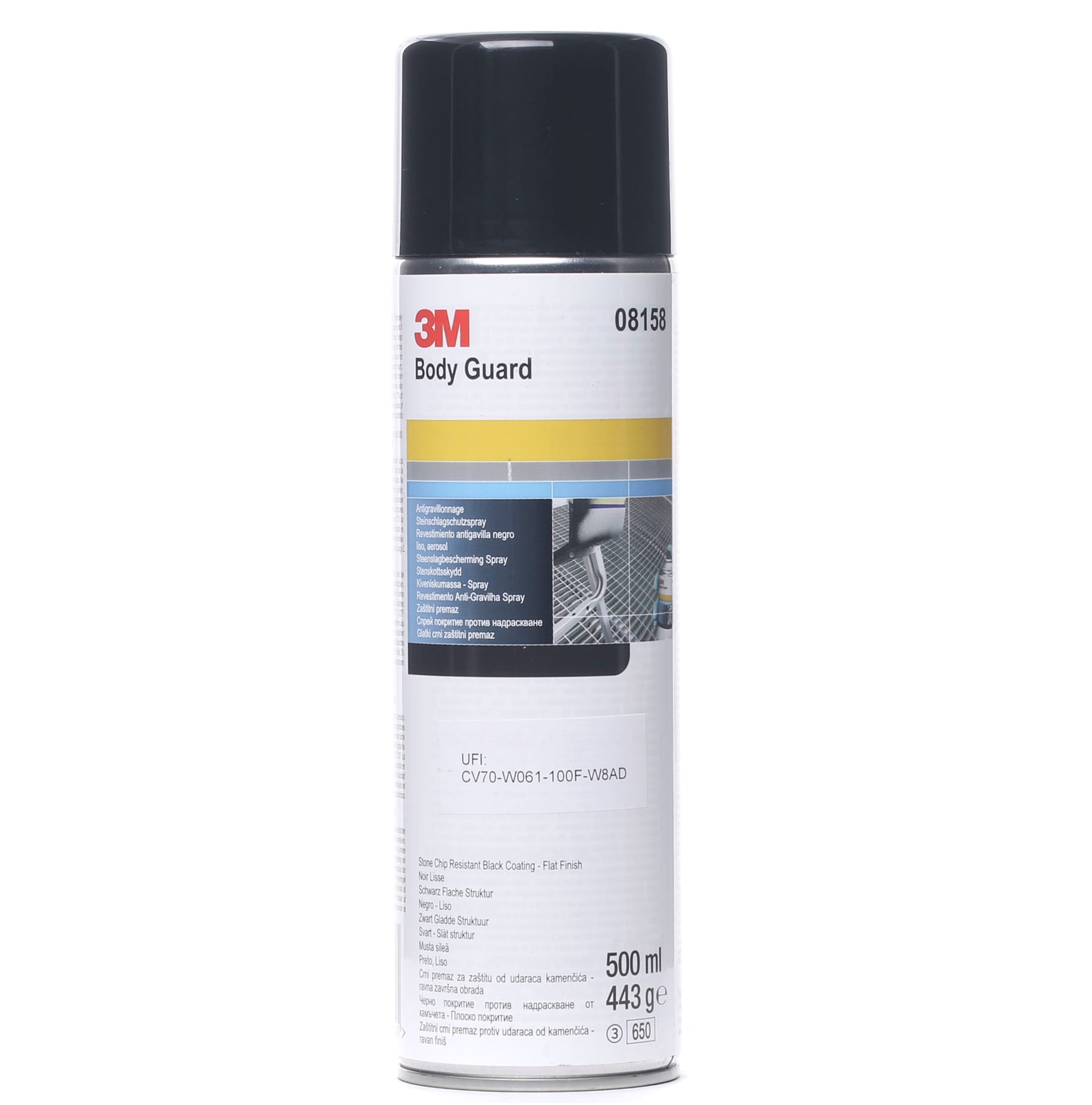 8158 - Glatte Antisteinschlagschutzbeschichtung Spray Schwarz 500ml