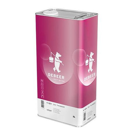 1-161 - Diluant DEBEER LENT pour vernis & apprêts 5L - DEBEER