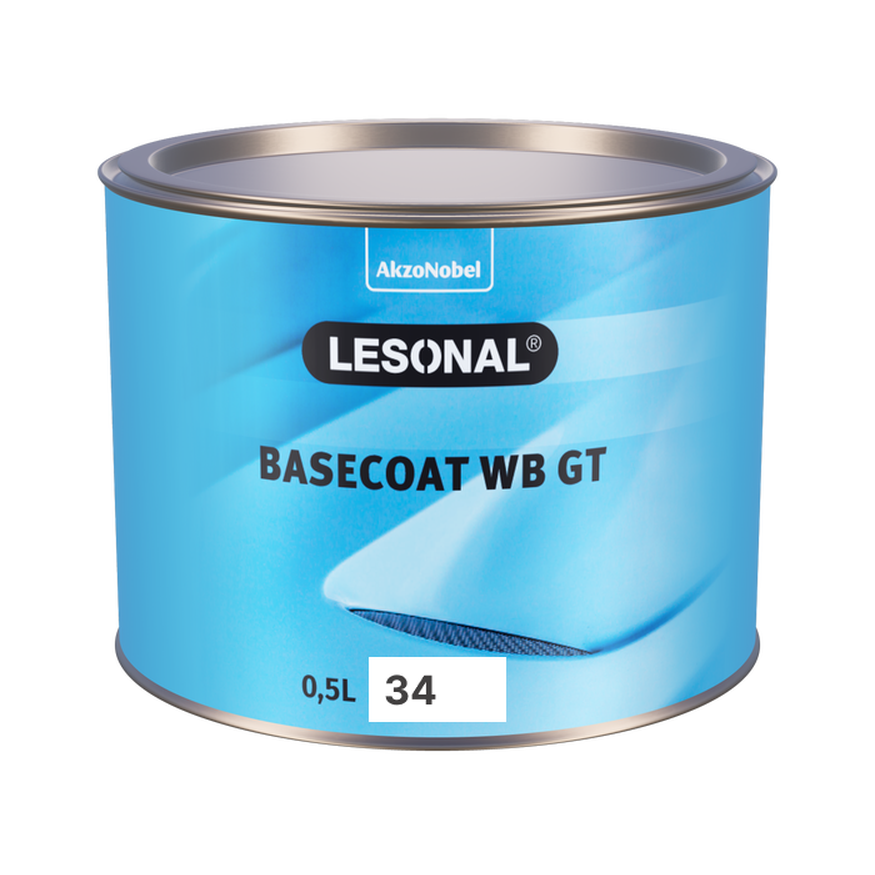 34WB - Peinture carrosserie LESONAL Rouge oxyde 0.5L - LESONAL