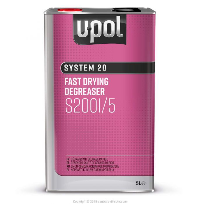 S2001/5 - Dégraissant UPOL solvant rapide 5L - UPOL
