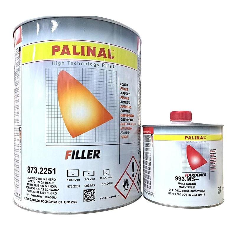 KIT_873_NOIR - Primer de charge noir 8732251 2.5L + durcisseur standard 993MS 0.5L - PALINAL