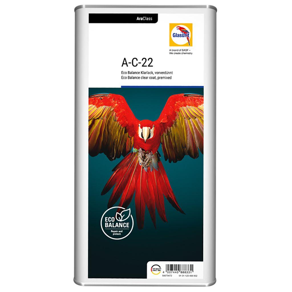A-C-22 -Vernis carrosserie GLASURIT Premixed facile à mélanger Eco Balance AraClass 5L - GLASURIT