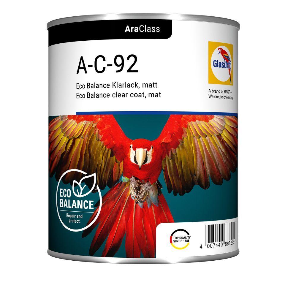 A-C-92 -Vernis carrosserie GLASURIT mat Eco Balance AraClass 0.75L - GLASURIT