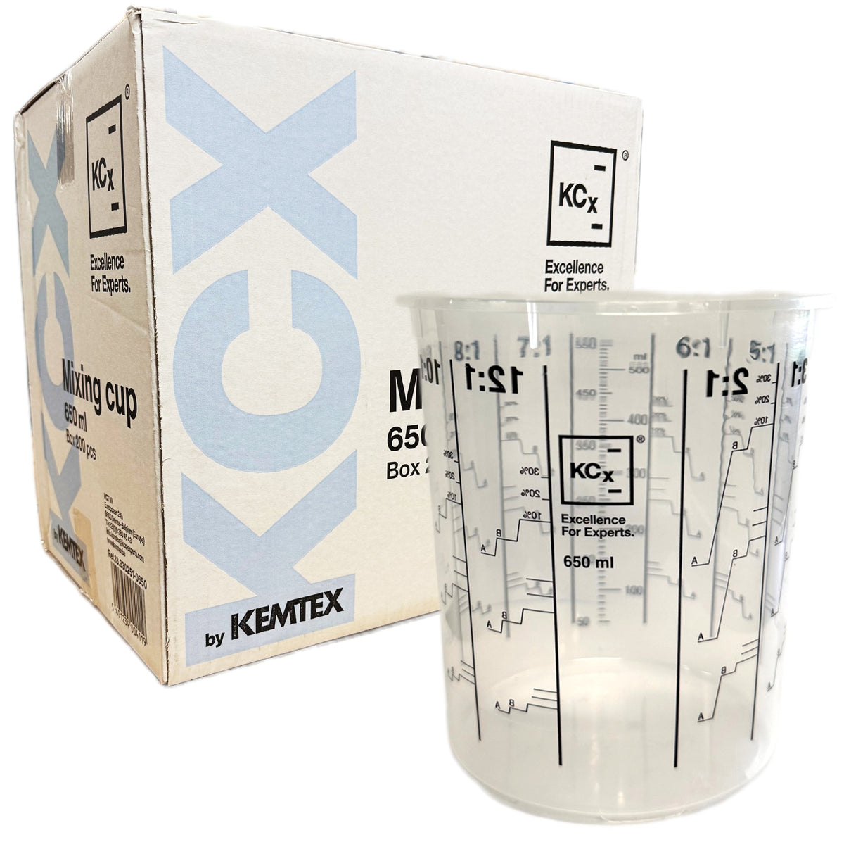 CUP650 - 200 graduated cups 650ml