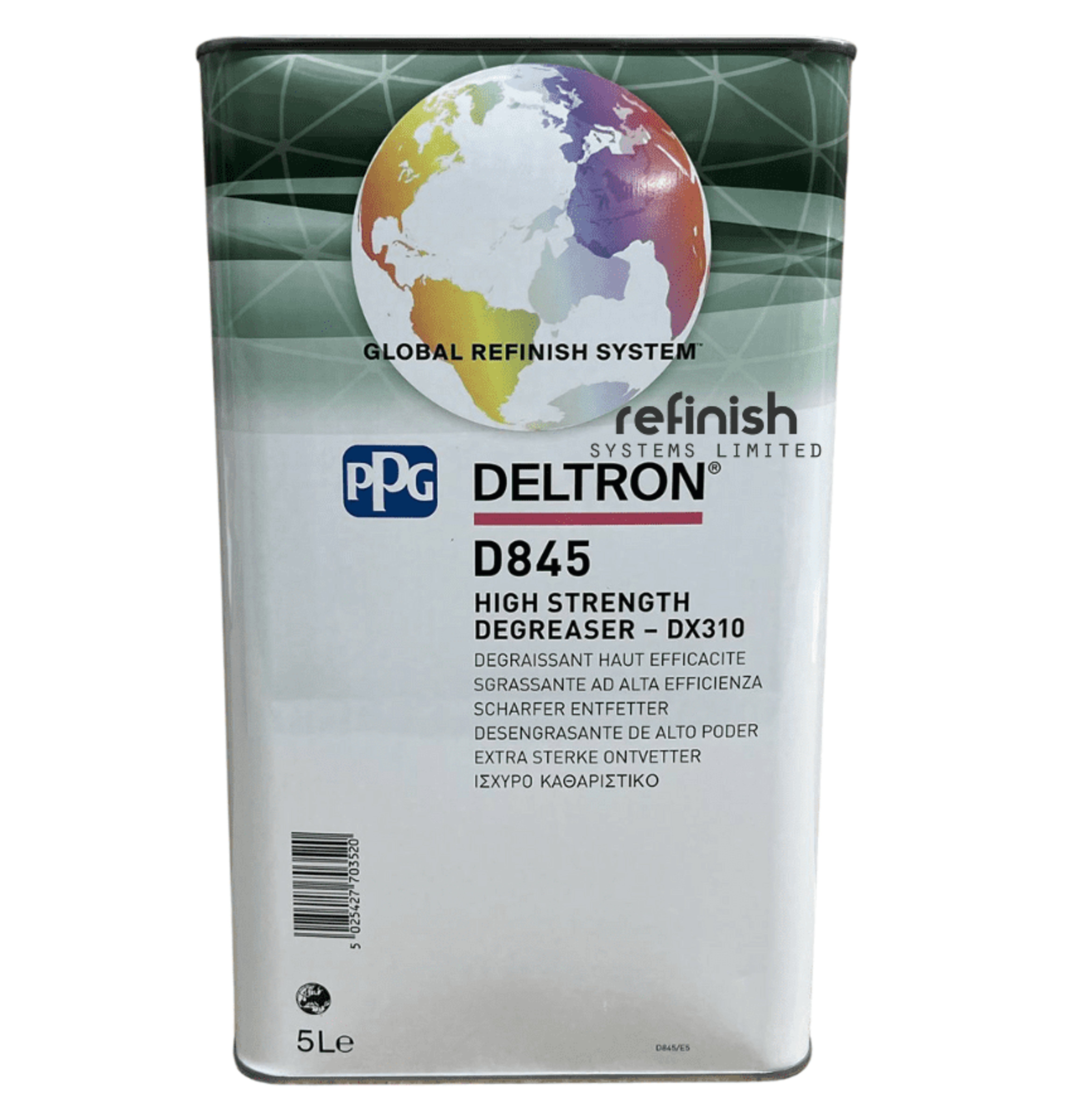 D845 - Verdünner PPG DX310 DELTRON Hochleistungs-Entfetter 5L