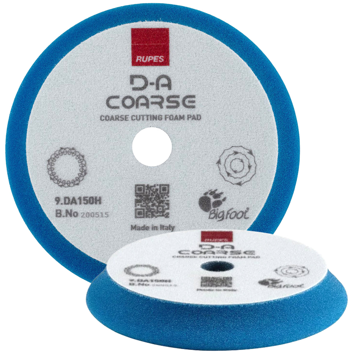 DA_150H - 1 mousse velcro à polir DA Coarse High Performance RUPES 75mm diamètre 150mm