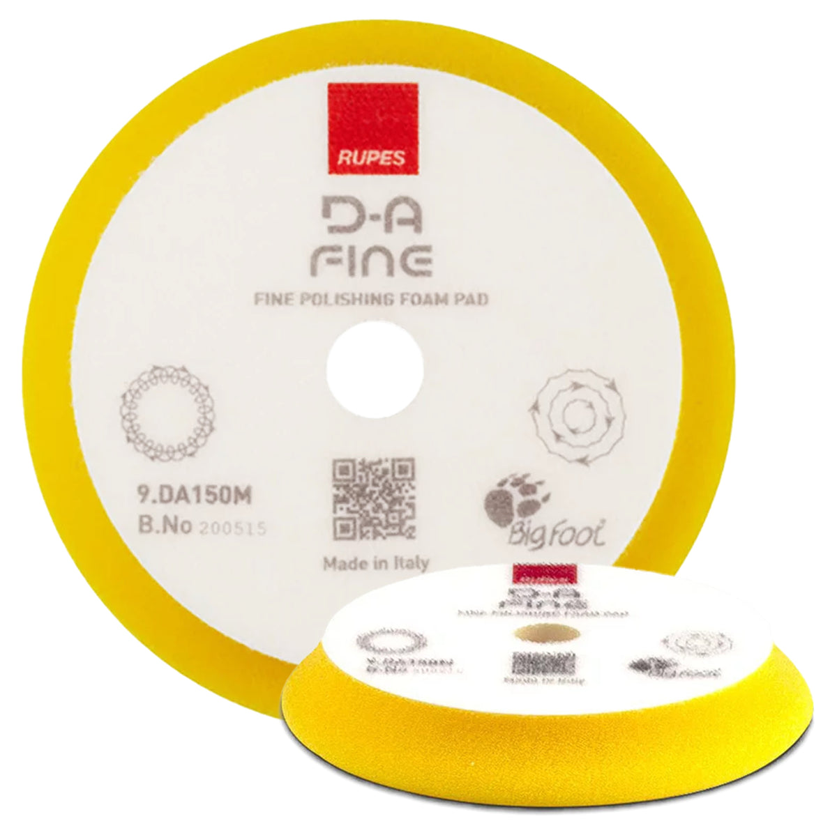 1 tampon RUPES de polissage fin jaune diamètre 150mm