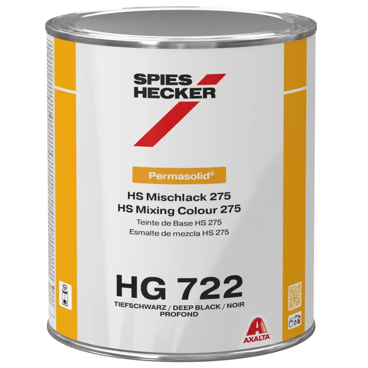 HG722 - SPIES HECKER karrosserimaling Sort blank direkte 1L
