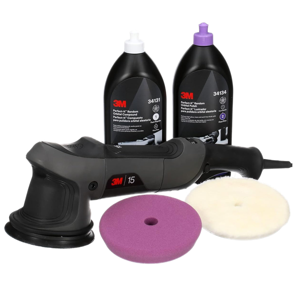 KIT_34103 - 3M Polishing Kit 34103 + Pads 34124 and 34127 + Liquids 34131 and 34134