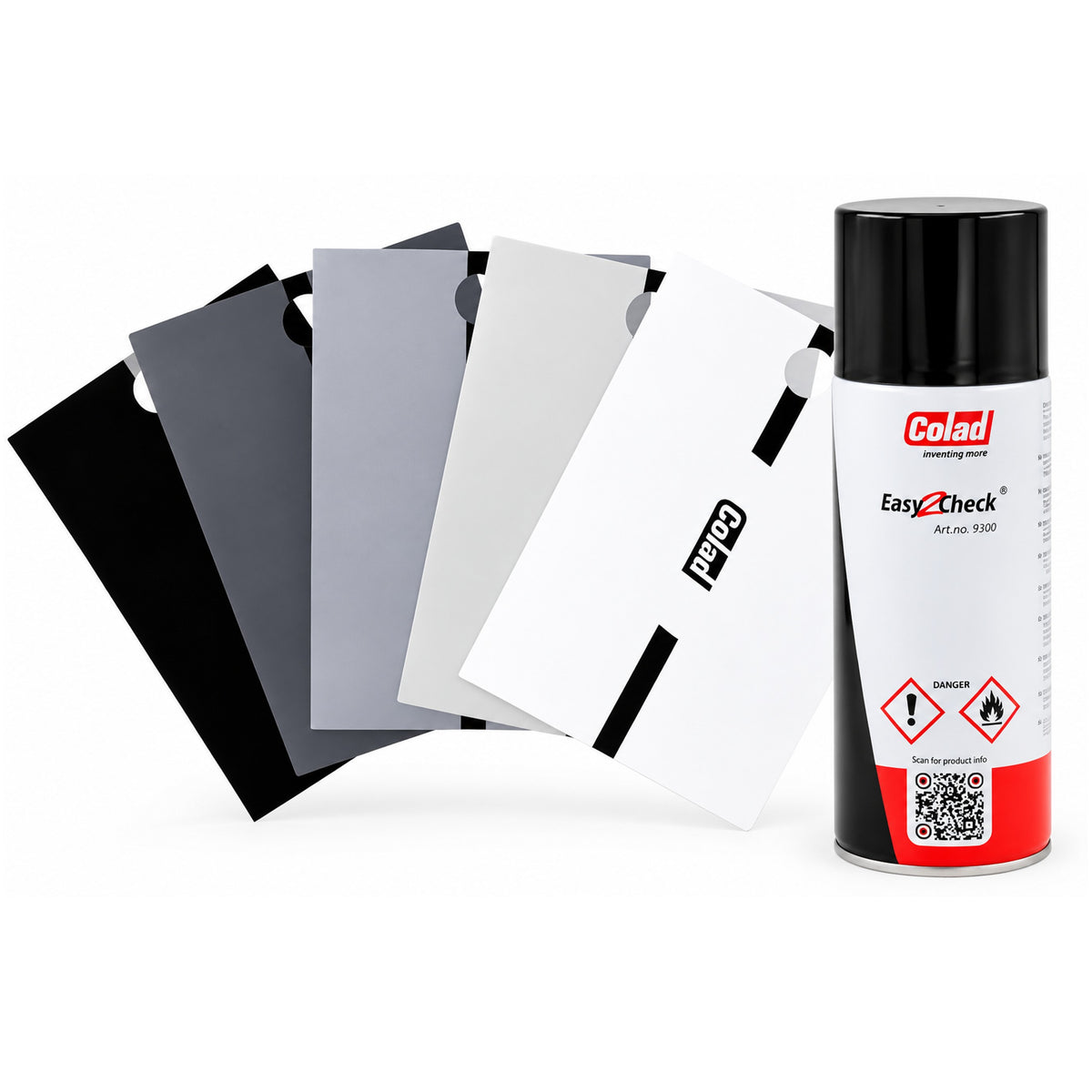 KIT_PLAQ_GC - 250 plaquettes COLAD-test gris clair + vernis 9300 400ml