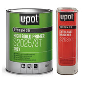 KIT_S2025_GRIS - 1 UPOL Grundierung grau S2025/3T 3L + 1 Härter extra schnell S2031 1L
