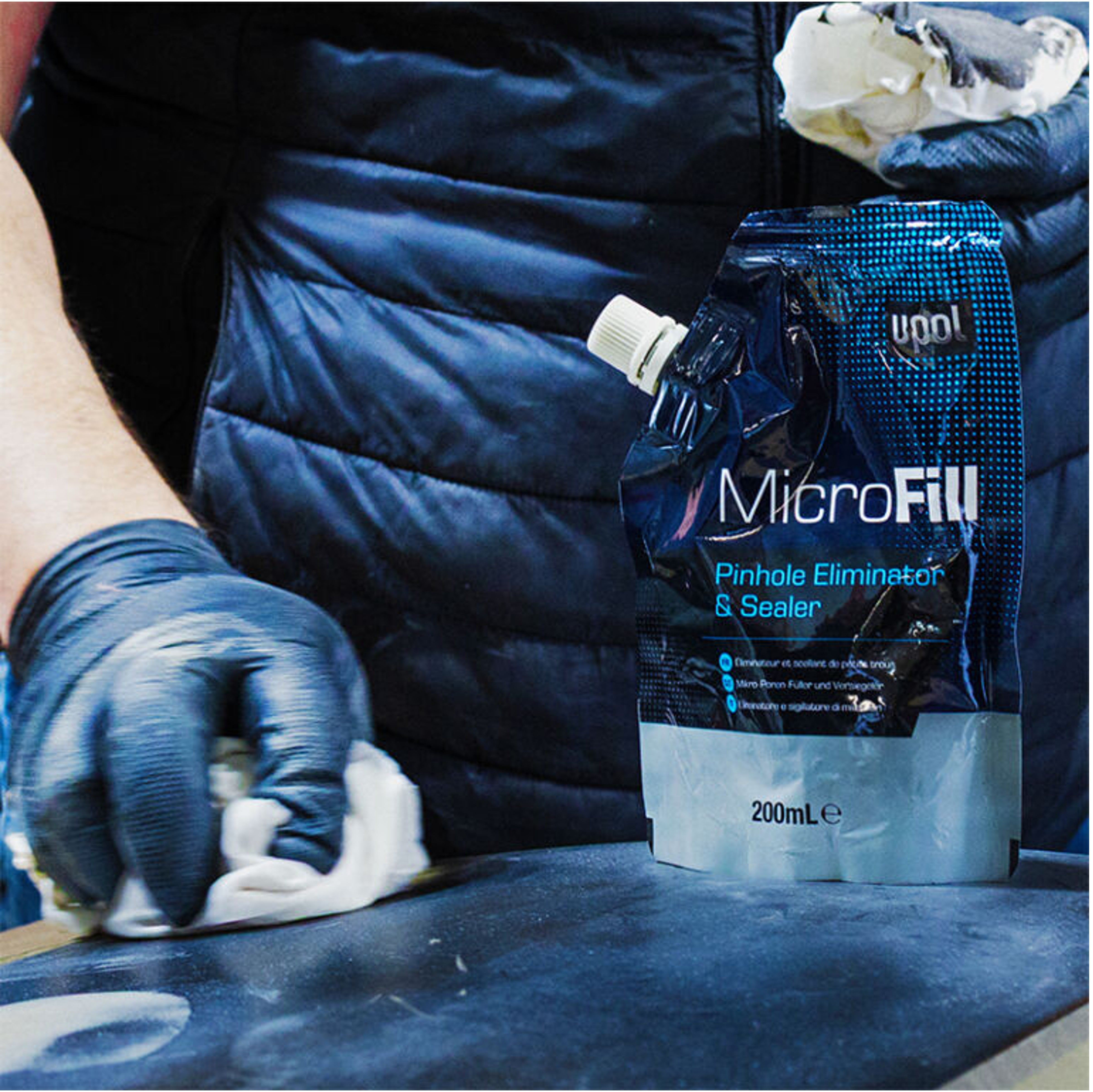 MICF/200 - MicroFill éliminateur et scellant de petits trous UPOL poche de 200ml