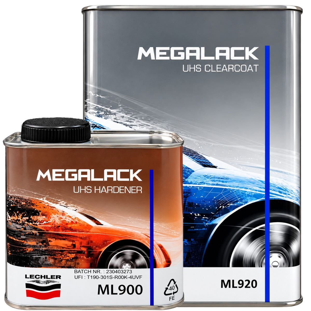 ML920_KIT_STANDARD - Kit Vernis carrosserie LECHLER Mégalack ML920 4L + durcisseur ML900 2L